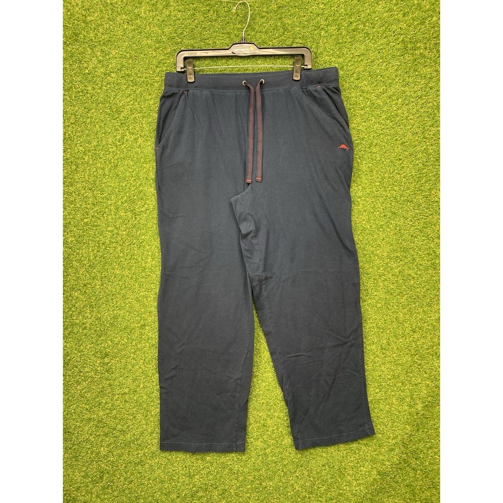 Tommy Bahama Sweatpants Mens Large Blue Drawstring Jogger Loungewear Stretch